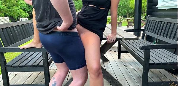 trendssex with stepdaughter before she leaves to school - morning outdoor quickie, projectsexdiary